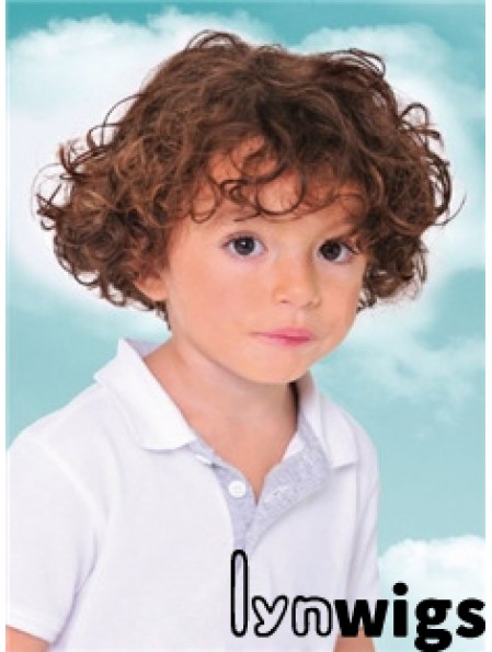 Childs Wig With Capless Curly Style Short Length