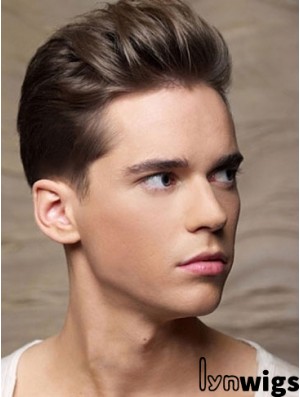 Remy Human Brown Straight Cropped Old Man Wigs For Sale