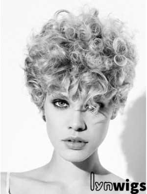 Capless Grey Short Curly 8 inch High Quality Fashion Wigs