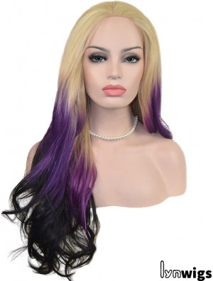 22 inch Ombre/2 Tone Long Without Bangs Wavy Great Lace Wigs