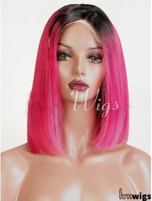 Chin Length Straight Bobs Full Lace 14 inch Sassy Black Women Wigs