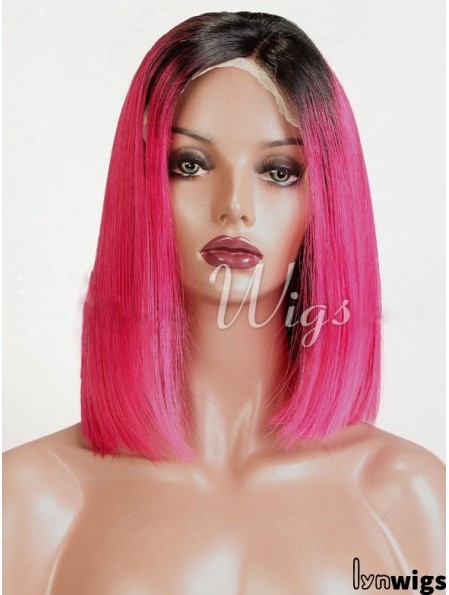 Chin Length Straight Bobs Full Lace 14 inch Sassy Black Women Wigs