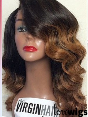 Ombre/2 Lale Front Wavy With Bangs Black Woman Looking For 100% Human Hair