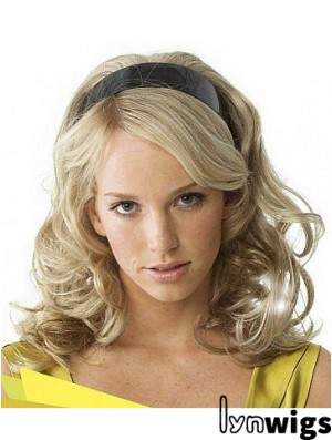 Long Wavy Blonde Gorgeous Synthetic Half Wigs