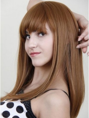 With Bangs Long Auburn UK Cheap Wigs