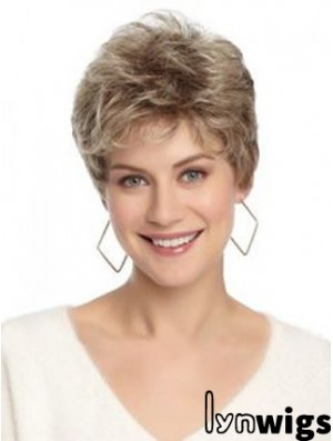 Lace Front Wavy Layered Short 8 inch Hairstyles Human Hair Wigs