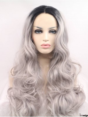 Gorgeous Long Curly 22 inch Synthetic Grey Wigs