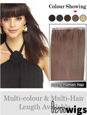 Straight Remy Human Hair Auburn Discount Weft Extensions