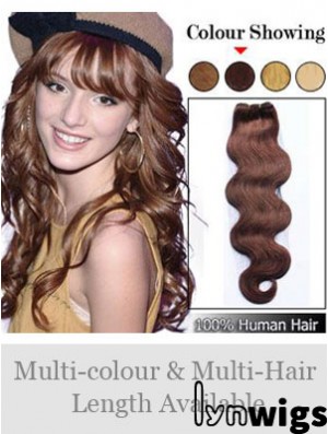 Wavy Remy Human Hair Auburn Cheap Weft Extensions