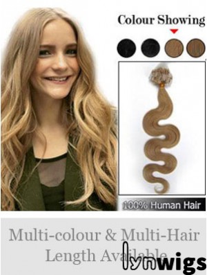 Stylish Blonde Wavy Micro Loop Ring Hair Extensions