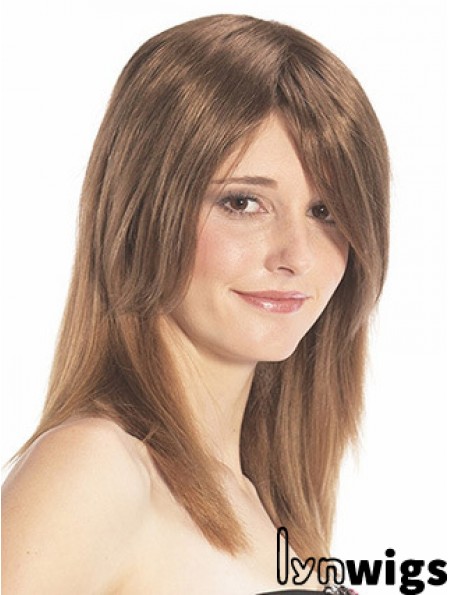 Straight Auburn Designed Remy Human Hair Half Wigs