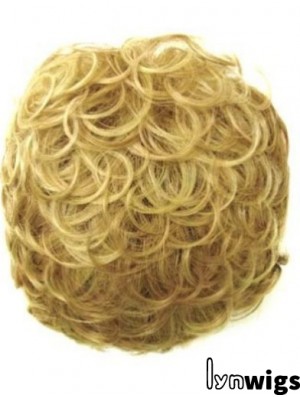 Incredible Blonde Curly Synthetic Clip In Hairpieces