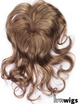 Clip In Hairpieces With Synthettic Wavy Style Brown Color