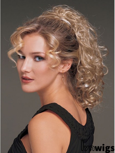 Soft Curly Blonde Ponytails